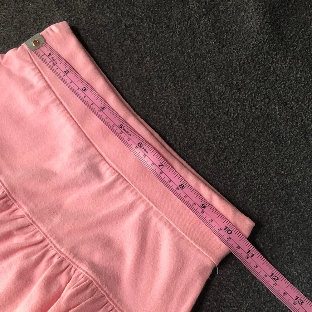 OshKosh B'gosh Cotton Blend Pink Floral Ruffle Skirt Wider Waistband Size 6/6X